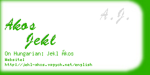 akos jekl business card